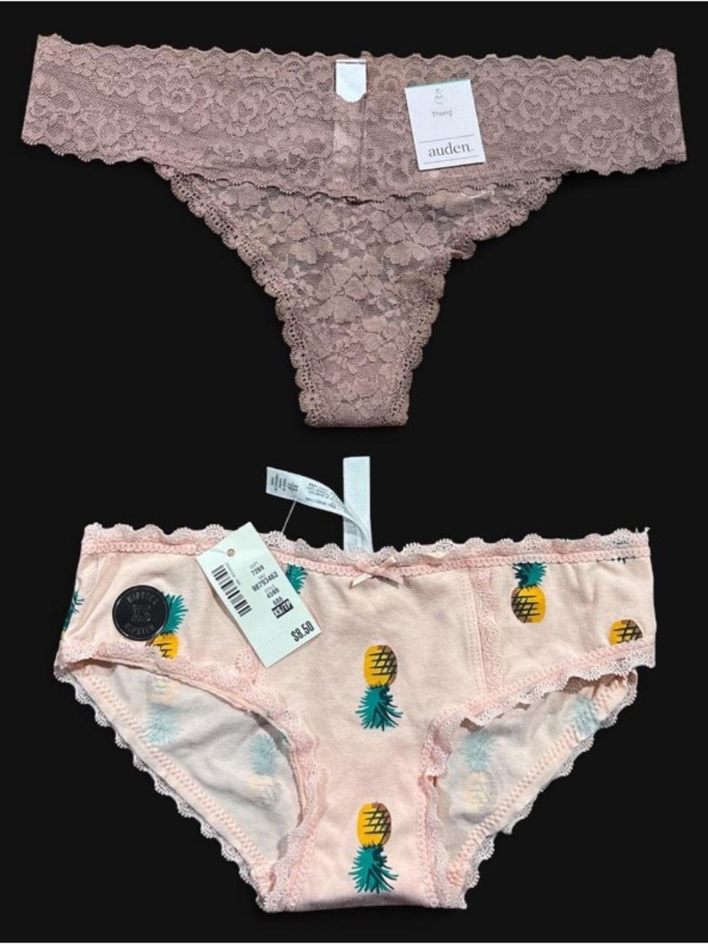 NEVER WORN Auden pink lingerie underwear set with tags size small- xsmall
